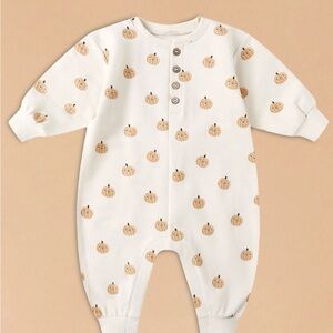 Quincy Mae Smiley pumpkins jumpsuit
